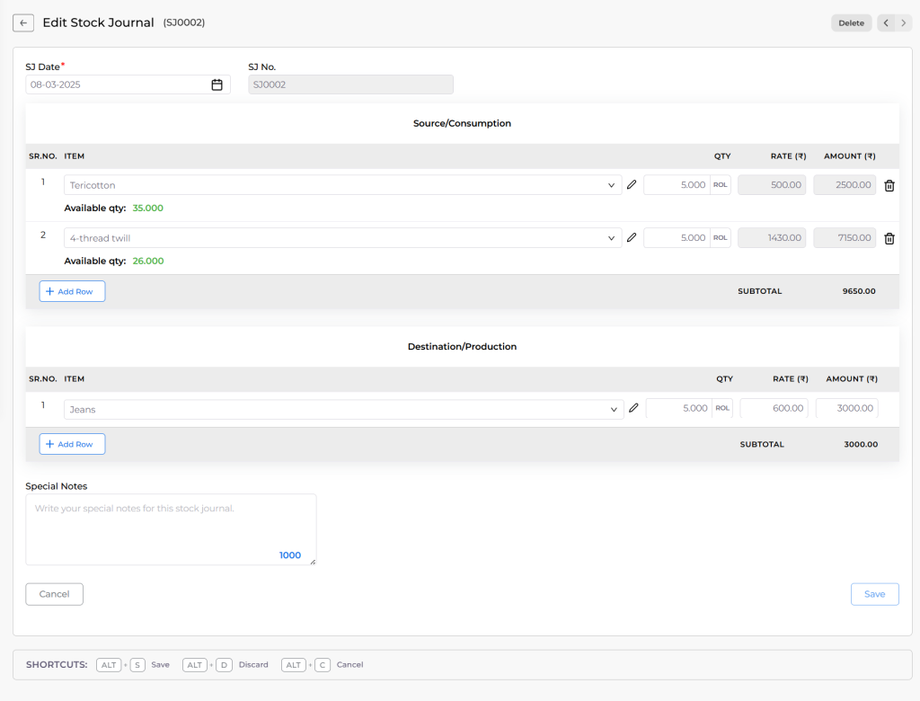 Stock Journal Log In Stock Jounal -Manage Your Inventory Efficiently | Munim