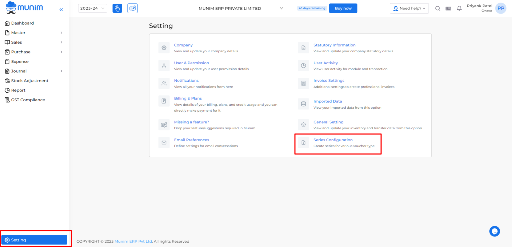 Setting Module