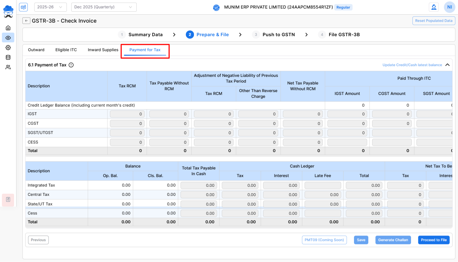 View GST Return History | Munim Helpdesk