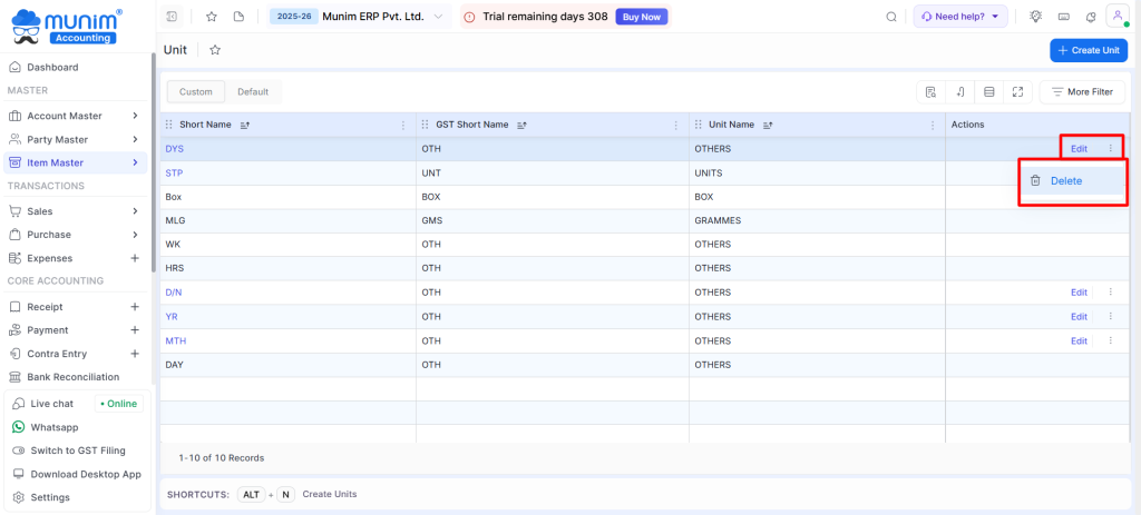 Unit Manager Graphical Unit Management Guide | Munim Helpdesk