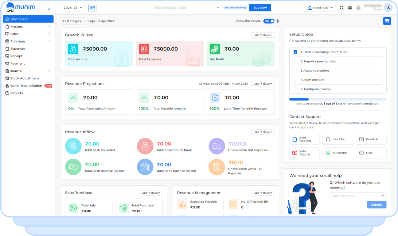 munim accounting and billing software