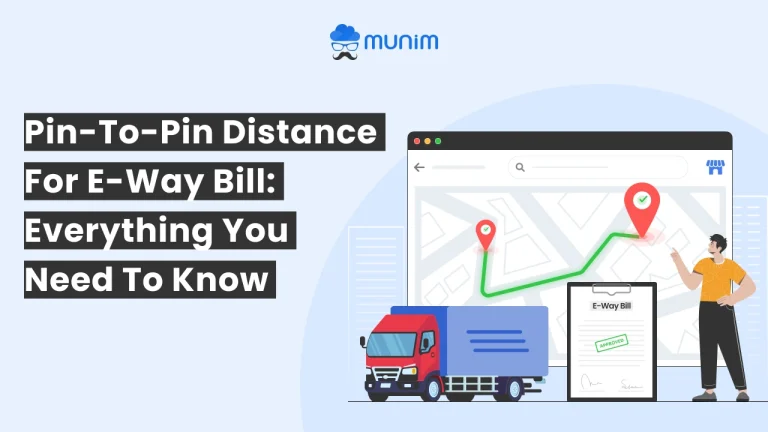 pin to pin distance for e way bill