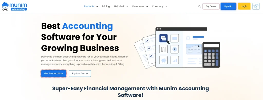 munim accounting and billing software