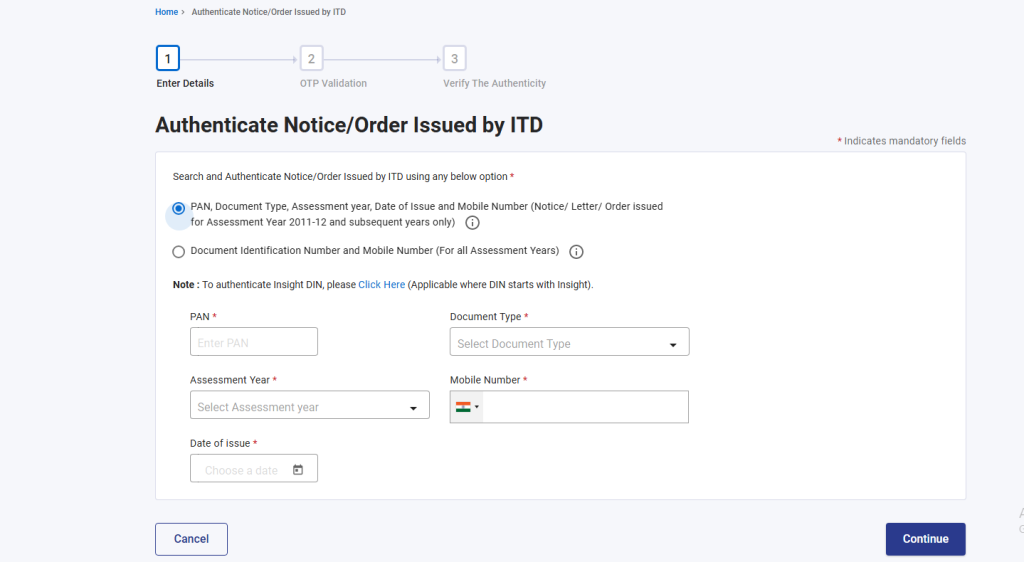 authenticate it notice