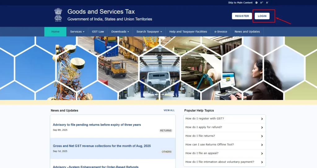 gst portal login