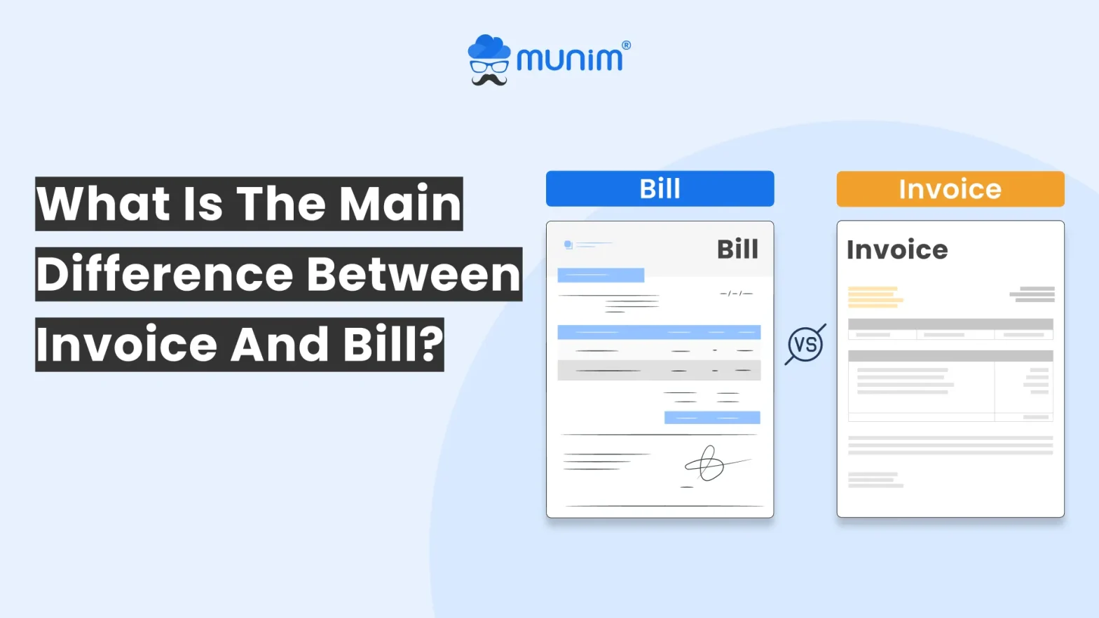 what is main difference between invoice and bill
