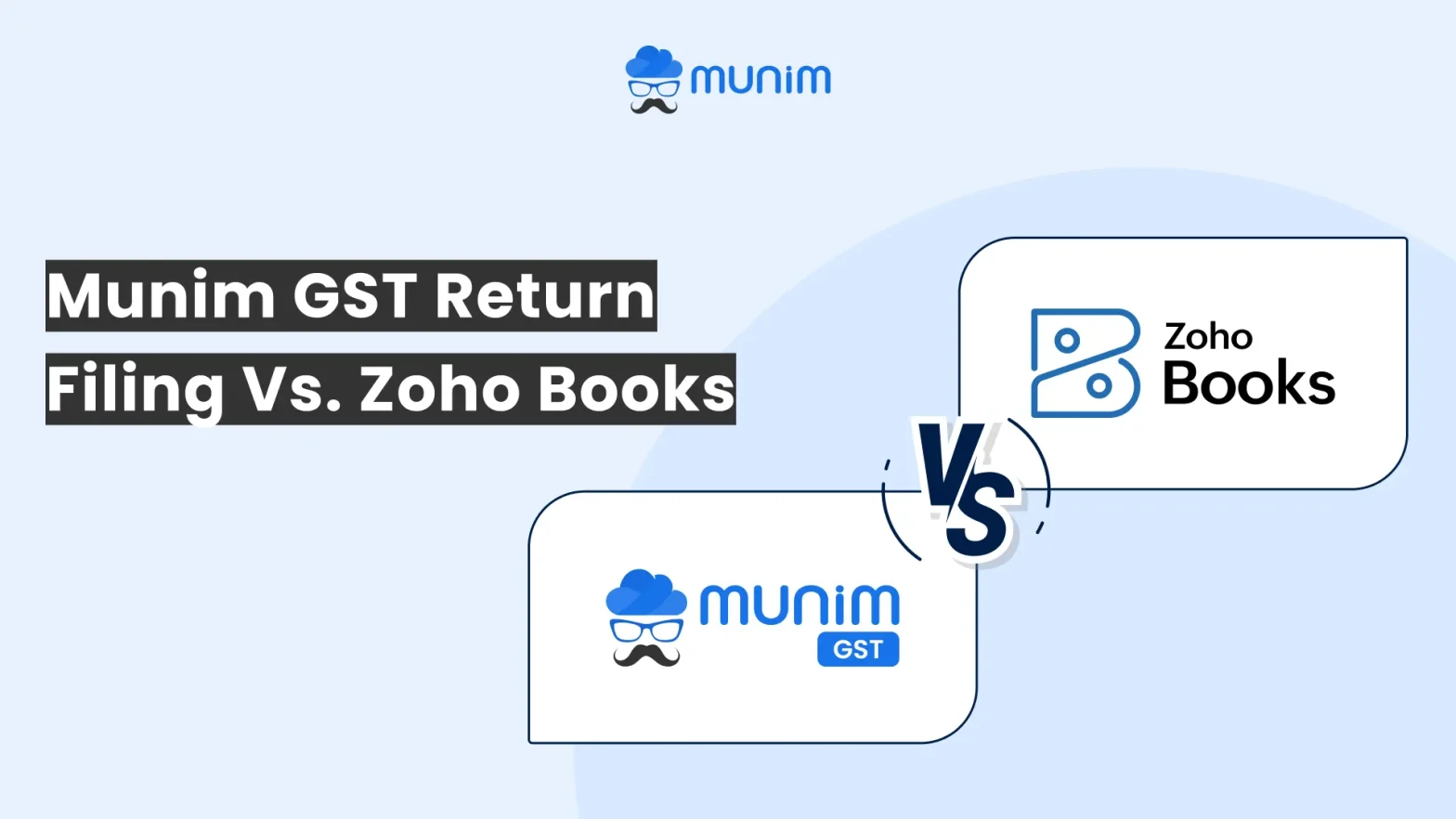 munim gst return filing software vs zoho books
