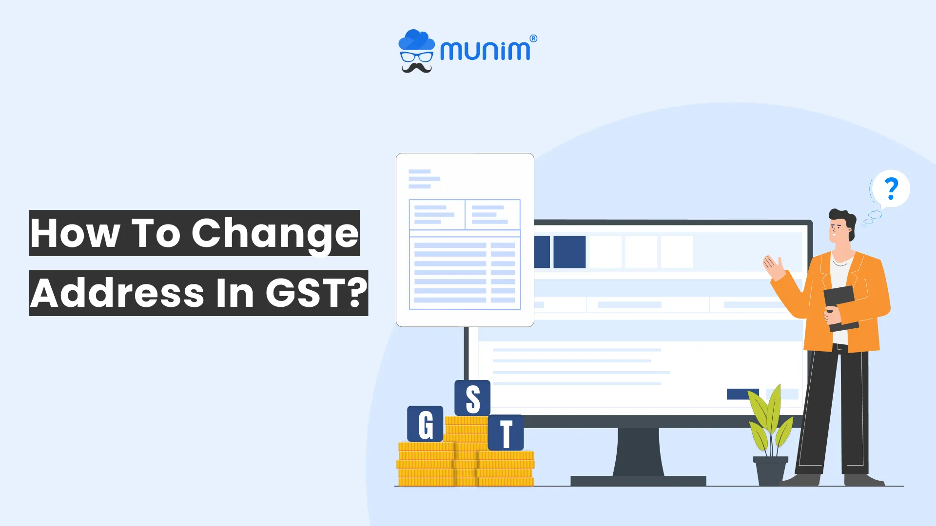 how to change address in gst