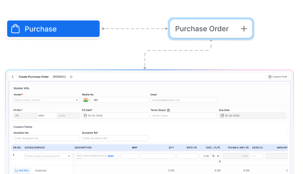Purchase Order & Estimate Management