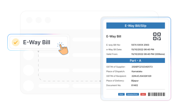 One-Click E-Way Bill Generation