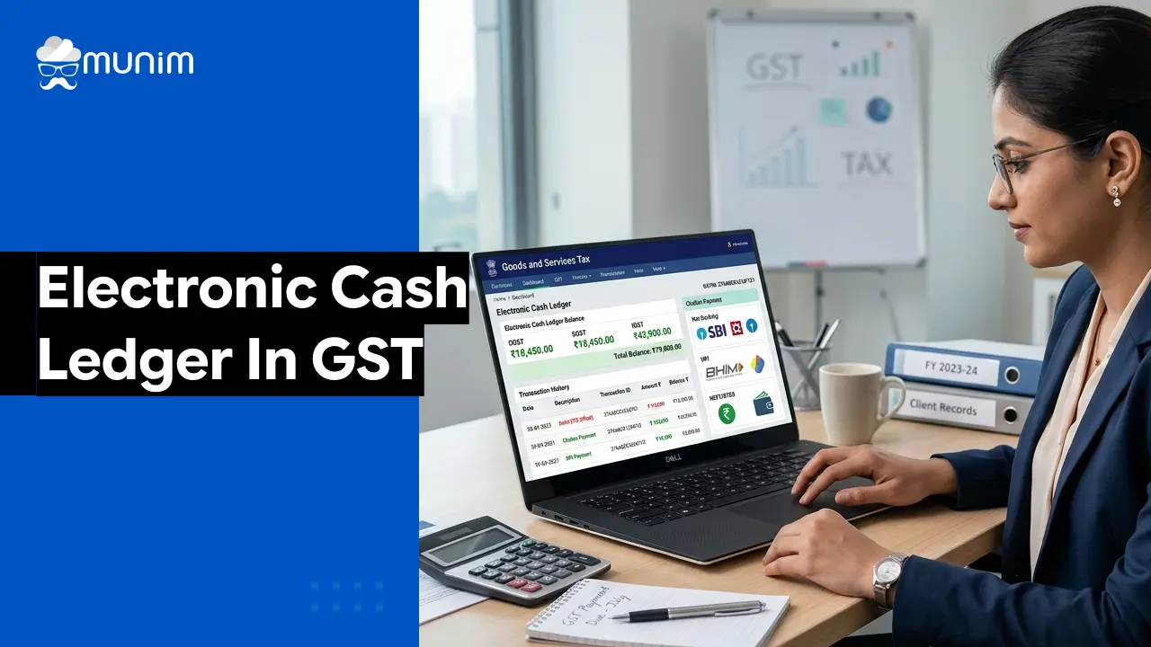 how to use electronic cash ledger in gst