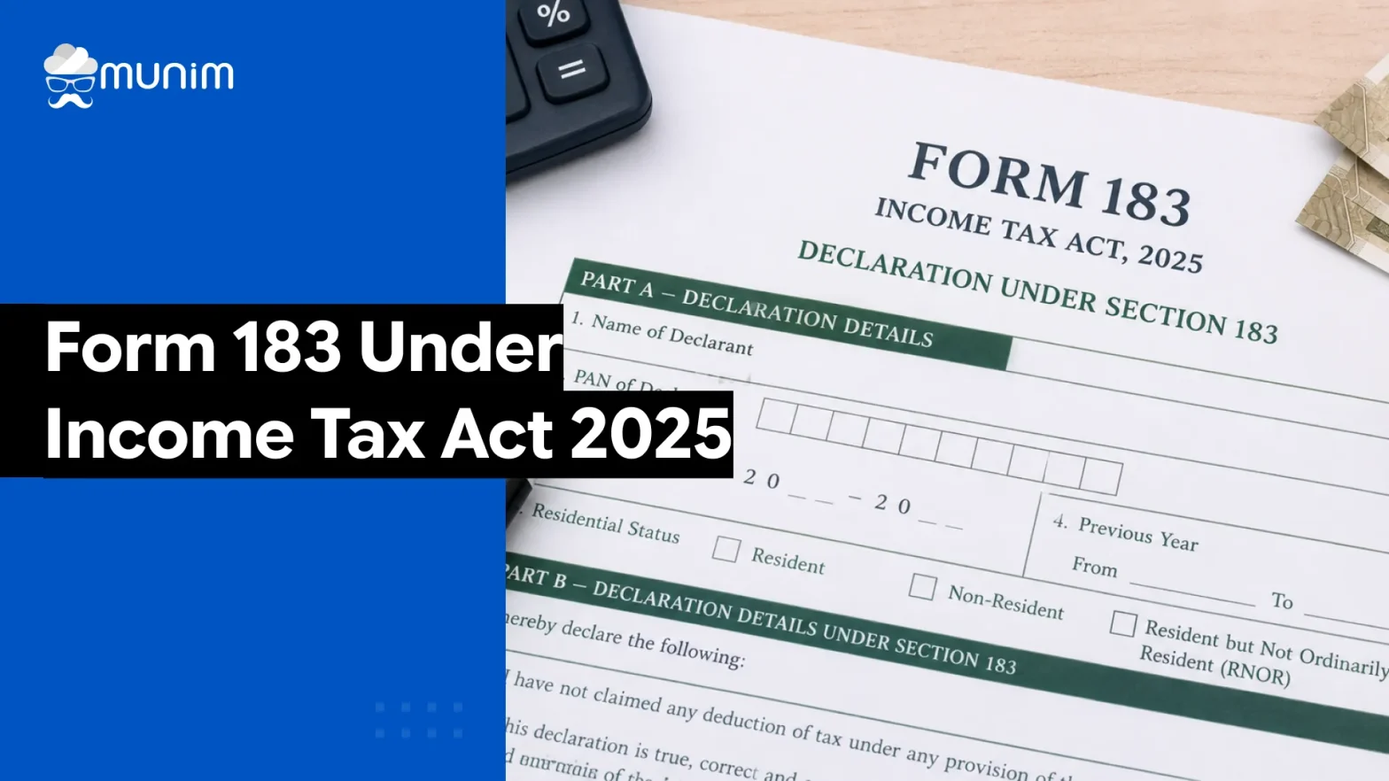 form 183 under income tax act 2025