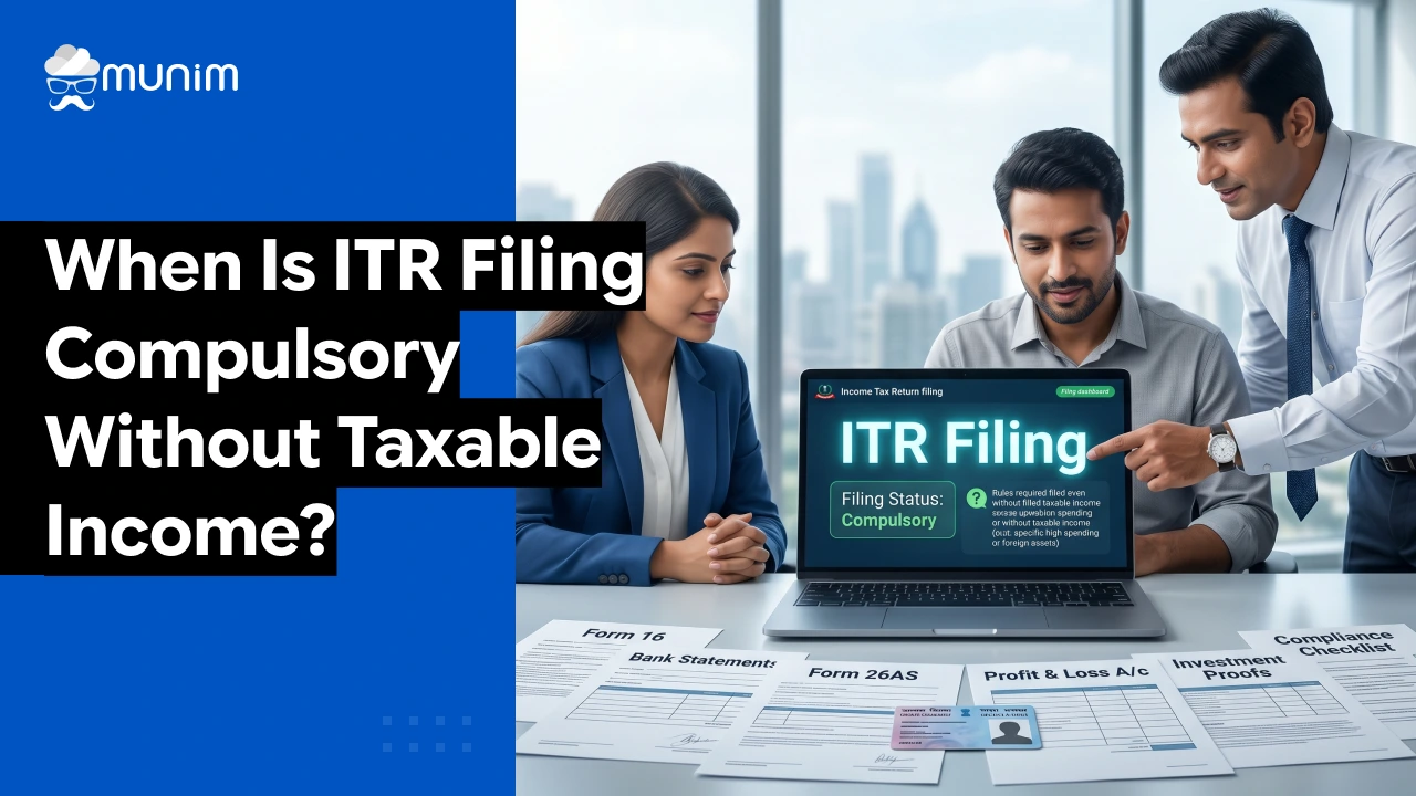 when itr is compulsory without taxable income