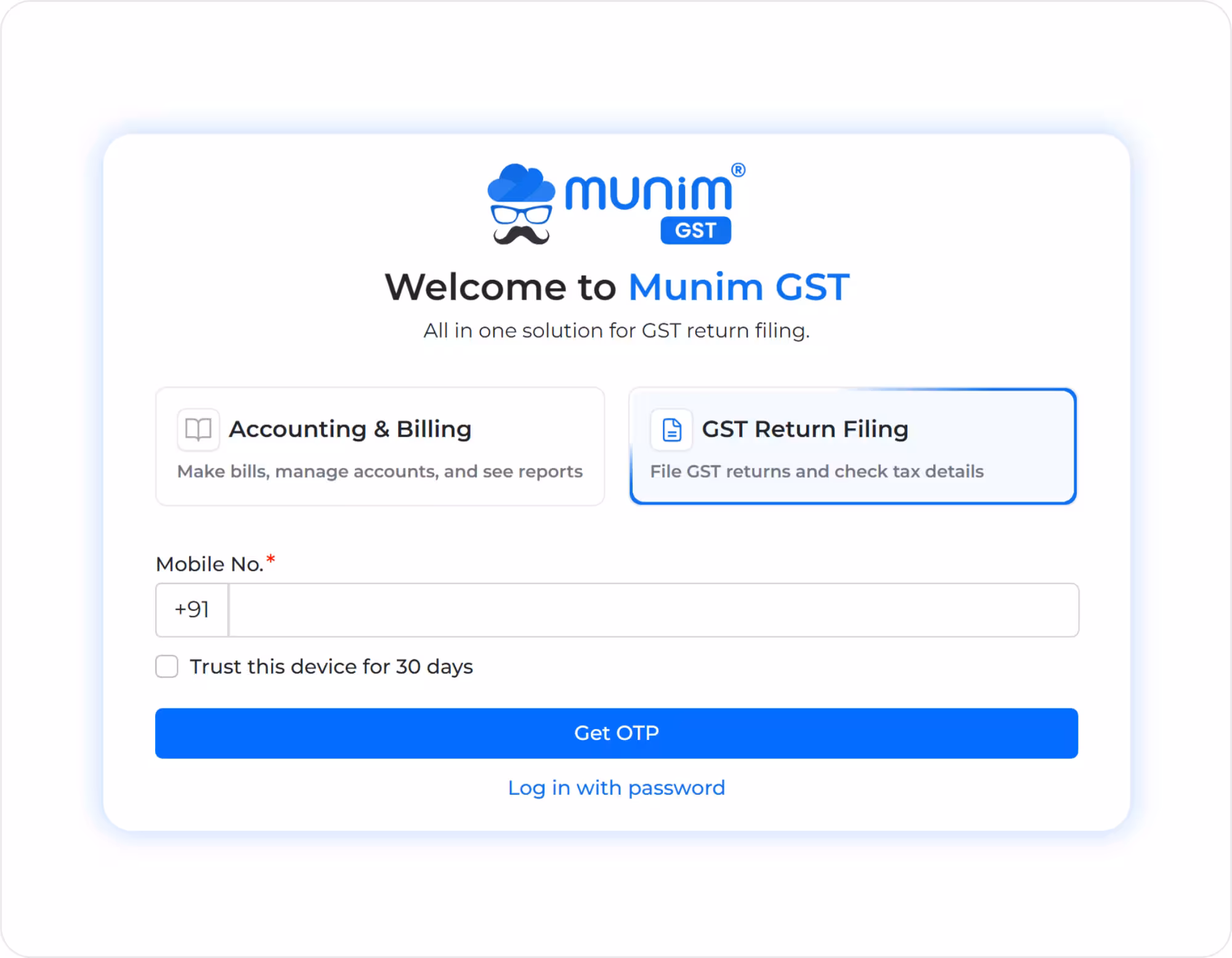 Log In to Your Munim Account