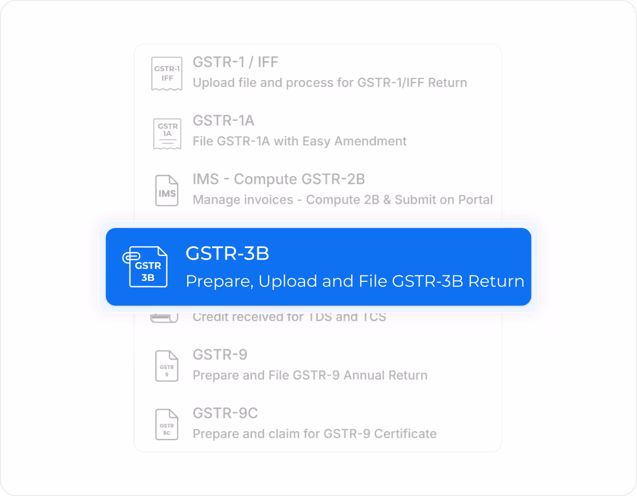 Select GSTR-3B