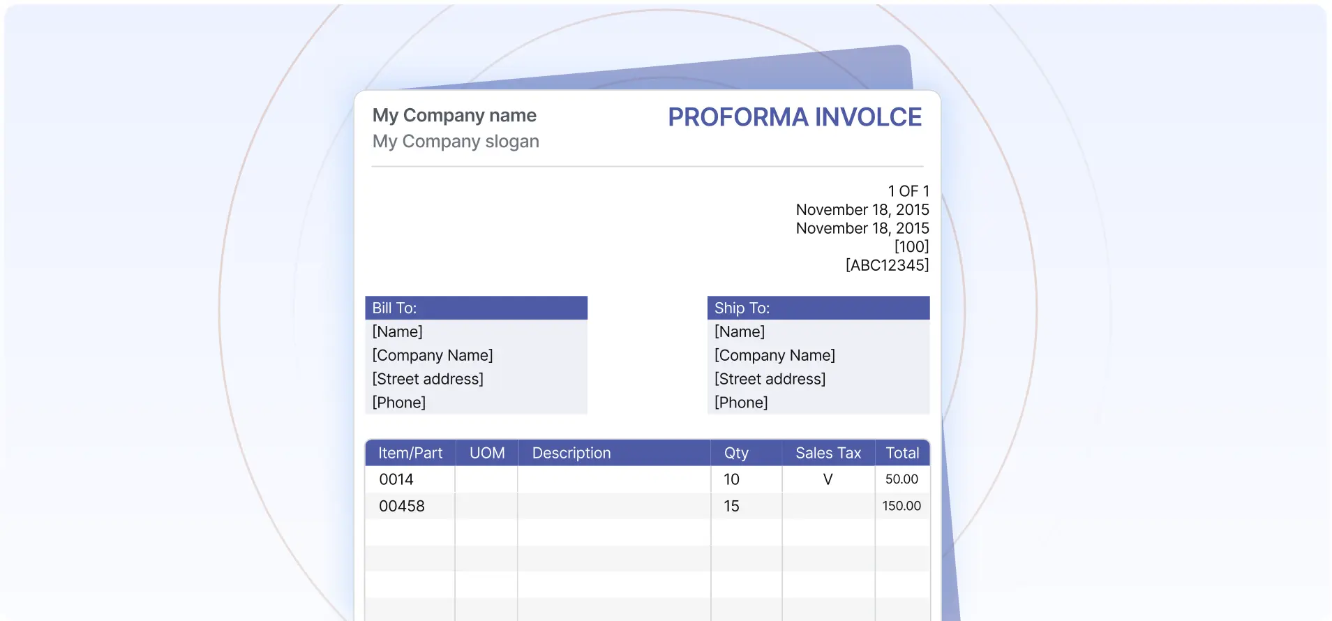 GST Proforma Invoice Format