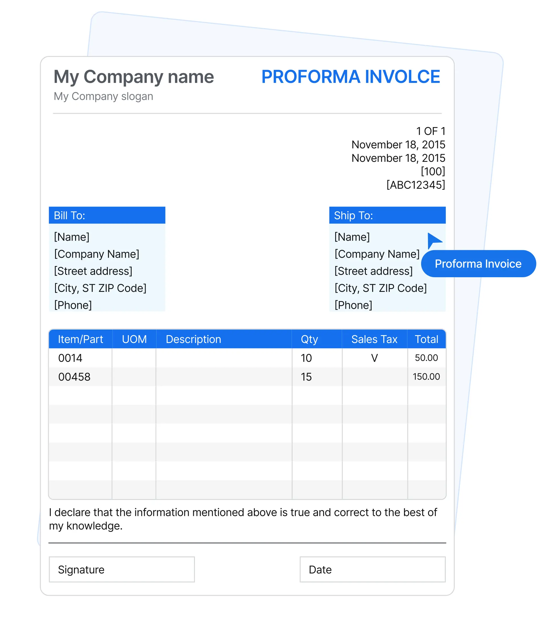 Proforma Invoice