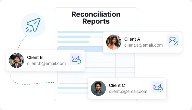 send reconciliation reports to clients via email