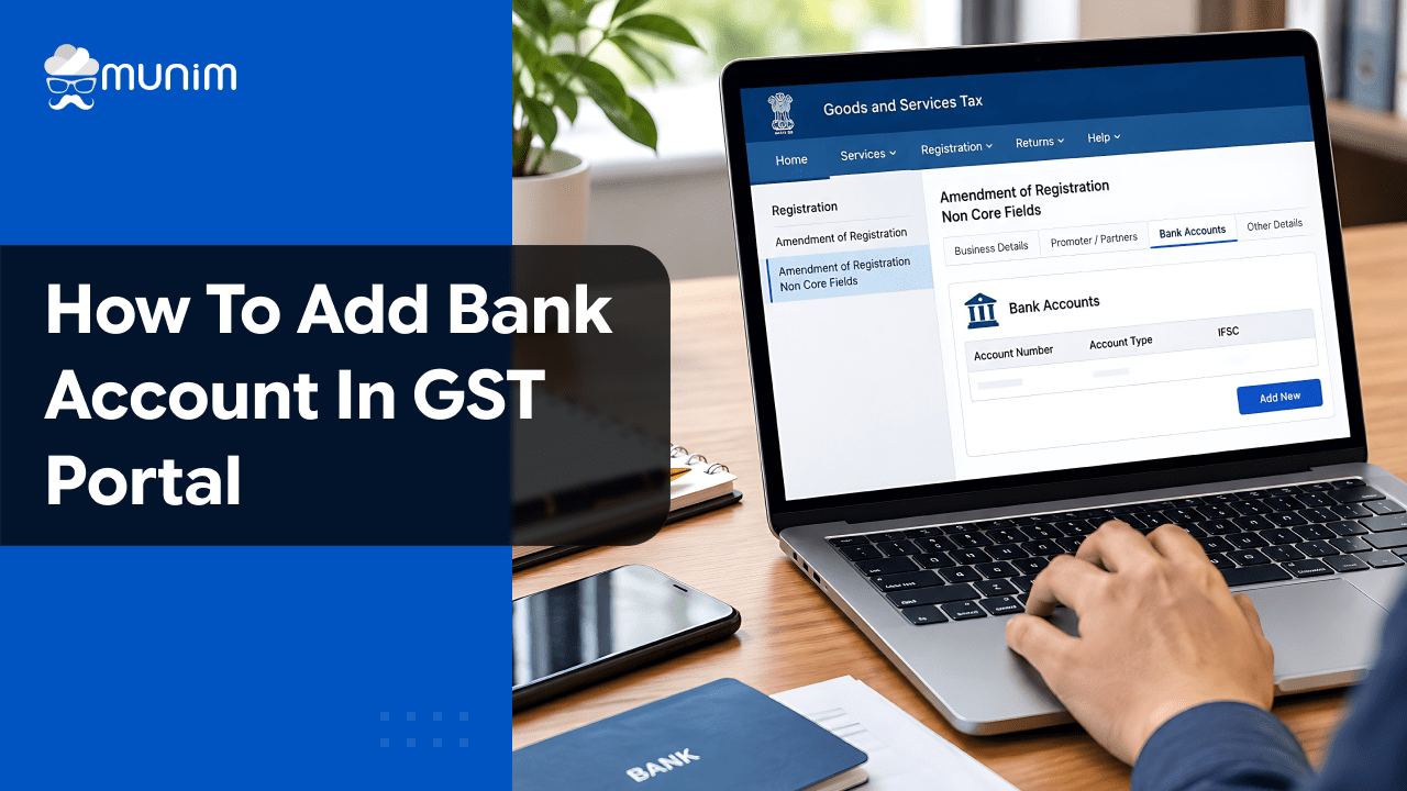 How to Add Bank Account in GST Portal